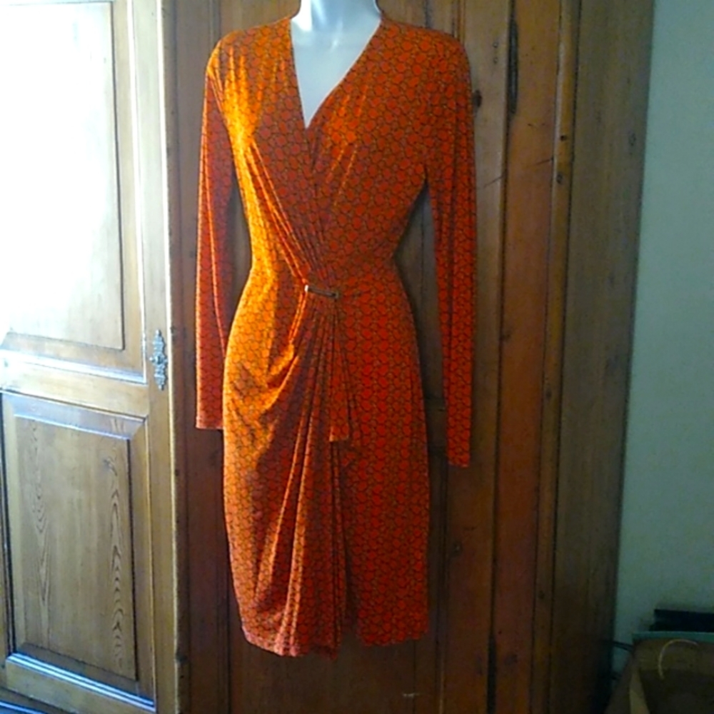 Orang Michael Kors wrap dress